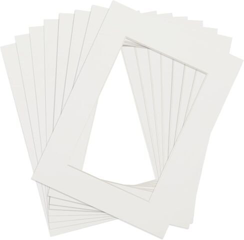 Anhow 8pcs 6x8 Picture Mats, Photo Frame Matting for 4x6 Mat Board Acid Free, Photo Mats 6x8 for 4x6 for Photo Frame/Posters Prints/Paintings - 1.5mm Thickness/Cream-Colored in Saudi Arabia
