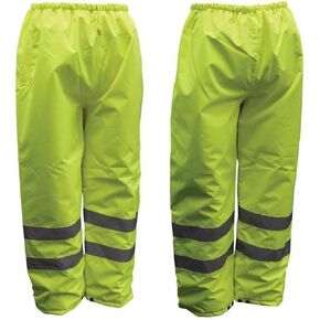212 Main Hi-Vis Insulated Yellow Polyester Unisex Rain Pants, Medium in Kuwait