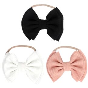 Mwfus Nylon Headbands Hairbands, Baby Girls Hair Bow Elastics Child Hairbands Hair Accessories for Baby Girls Newborn Infant Toddlers Kids in Saudi Arabia