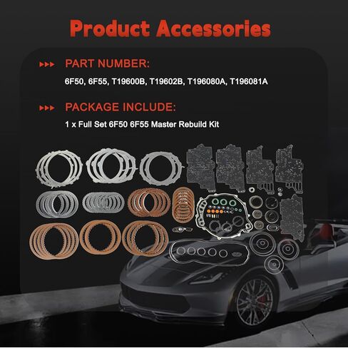مجموعة إعادة بناء ناقل الحركة الأوتوماتيكي 6F50 6F55 مناسبة لـ Explorer Flex Edge Taurus X مناسبة لكونتيننتال MKZ MKS MKT MKX 2 2007-2020 in Kuwait