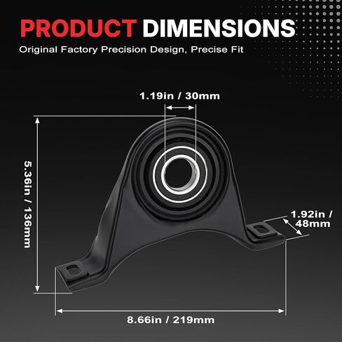 5161435AA Drive Shaft Center Support Bearing Compatible with Chrysler 300 05-14, Dodge Challenger 10-14, Charger 06-14, Magnum 05-08 V6 V8 driveshaft Carrier Bearing Replace 934-301 HB1032 HB83065 in Kuwait