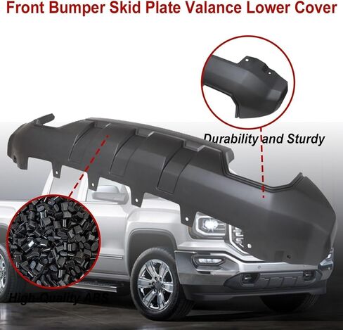 SecosAutoparts Bumper Lower Skid Plate Valance Cover Front Compatible with GMC Sierra 1500 2016 2017 2018 2019 Replace# GM1015123, 23243494 in Kuwait