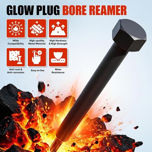 L5p Glow Plug Reamer، GM-52074، EN-52074 Glow Plug Bore Reamer متوافق مع محركات Duramax 6.6L 3.0L 2.8L، أداة توسيع قابس التوهج in Kuwait