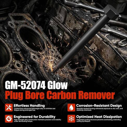 L5p Glow Plug Reamer، GM-52074، EN-52074 Glow Plug Bore Reamer متوافق مع محركات Duramax 6.6L 3.0L 2.8L، أداة توسيع قابس التوهج in Kuwait
