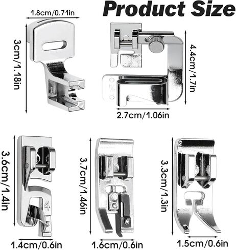 9 Pcs Sewing Machine Presser Foot Kit, Sewing Machine Feet for Low Shank SewingMachine, Snap on Feet Compatible with Singer, Brother, Janome, Babylock, Juki, Kenmore in Kuwait