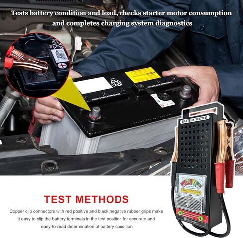 Battery Load Tester, 6V 12V Car Battery Load Checker with Voltmeter and Alligator Clips, Automotive Alternator Tester for Truck RV Motorcycle Boat Batteries, Car Accessories in Kuwait