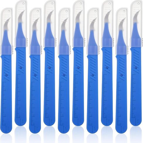 FAIRY CORA 10 Pcs Seam Rippers for Sewing, Blue Stitch Remover Tool with Protective Case and Anti-Slip Handle, Thread Cutter for Crafting Embroidery Buttonhole Opening Button Replacement in Kuwait