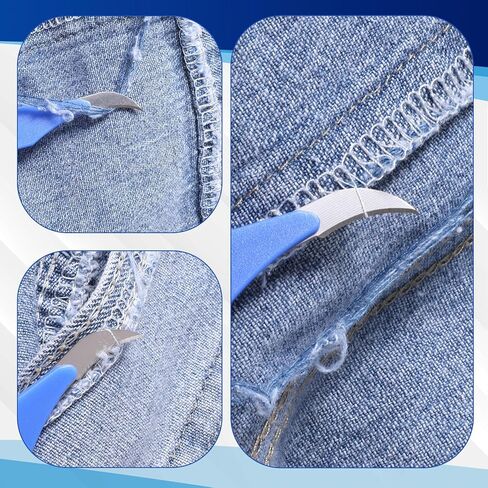 FAIRY CORA 10 Pcs Seam Rippers for Sewing, Blue Stitch Remover Tool with Protective Case and Anti-Slip Handle, Thread Cutter for Crafting Embroidery Buttonhole Opening Button Replacement in Kuwait