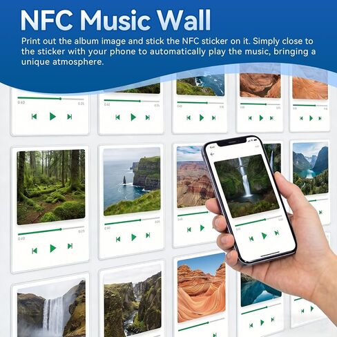 50 Pcs NFC Tags with NTAG215 Chip, 25mm NFC Adhesive Stickers, RFID Stickers with Rewritable 504 Bytes Memory, Compatible with All NFC-Enabled Devices in Kuwait