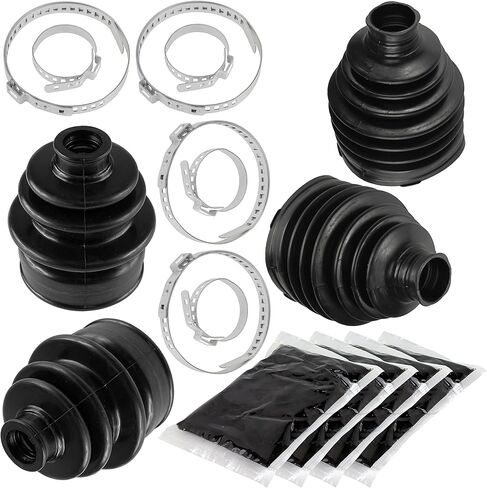 Caltric 2 Front Axle Outer and Inner CV Boot Kit Compatible with Yamaha Grizzly 550 YFM550 4X4 2009-2014 in Kuwait