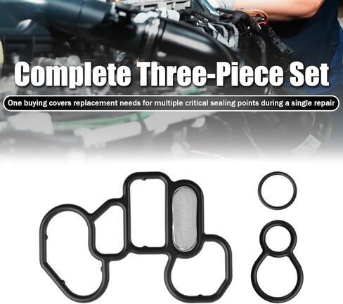 3PCS Oil Filter Housing Gasket Kit with O-Ring,OEM#15825-P8A-A01/36172-P8A-A01 Oil Filter Adapter Gasket Compatible with Acura Honda Saturn,Professional Car Accessories in Kuwait
