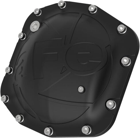aFe POWER Pro Series Front Differential Cover Black w/Machined Fins - #46-71340B - Jeep Wrangler (JL) 18-24/ Gladiator (JT) 20-24 (Dana M210) in Kuwait