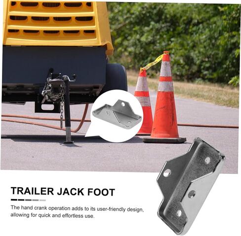 HANABASS Trailer Jack Foot Bracket Stabilizer Set with Base Plate for Rv and Trailer Tongue Jack Foot Pad, Adjustable Support for Camping and Travel in Kuwait