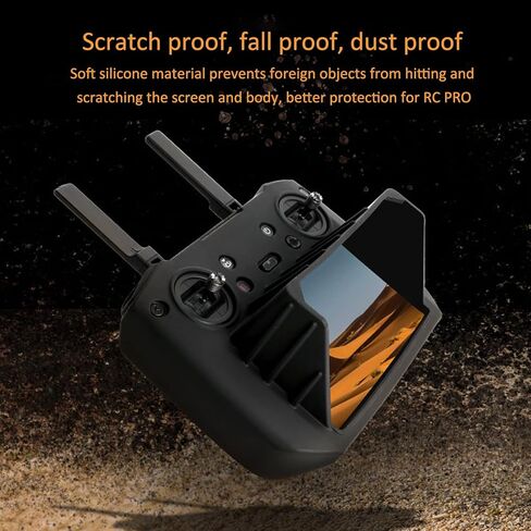Remote Control Protective Case with Lens Hood for, Silicone Cover Black - Scratch Resistant, Shading Protection, Durable and Easy to Use in Kuwait