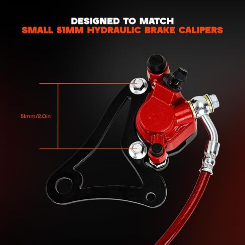 Hydraulic Brake Caliper Bracket Kit for Mini Bike, Compatible with Monster Mega Moto MMB80 MMB105 80cc 105cc, For Coleman RB100 RT100, For FRP GMB100 98cc 99cc Minibike Parts in Kuwait
