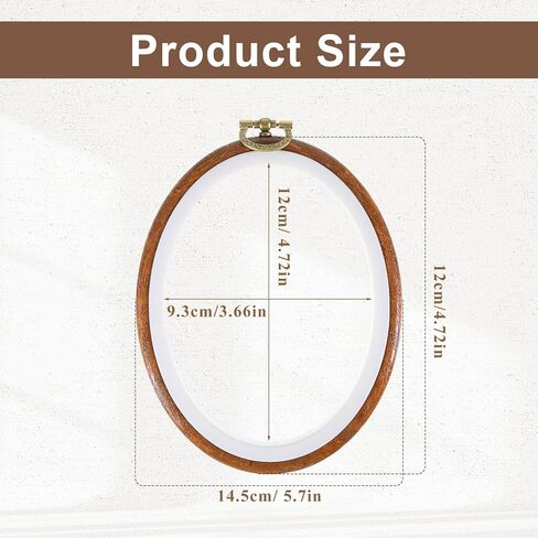 2Pcs Small Embroidery Hoop 4.7in, Imitated Wood Embroidery Hoop, Cross Stitch Hoops Embroiderys Frame for Art Craft Sewing Handy DIY Ornaments Decoration in Kuwait
