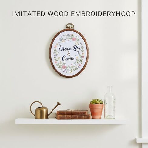 2Pcs Small Embroidery Hoop 4.7in, Imitated Wood Embroidery Hoop, Cross Stitch Hoops Embroiderys Frame for Art Craft Sewing Handy DIY Ornaments Decoration in Kuwait