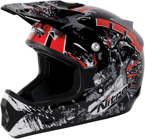 Nitro Extreme Off-Road Helmet (Black/Red, Small) in Kuwait