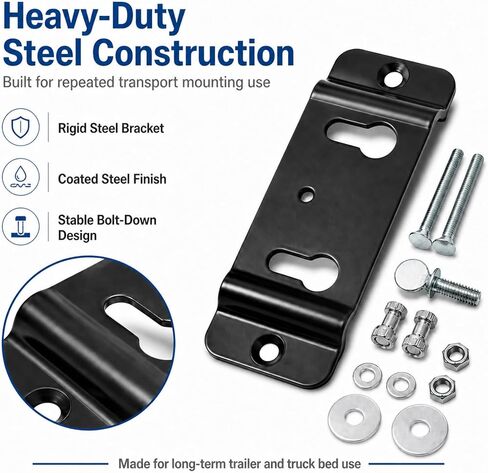 TK-3000 Trailer-Stop Adapter Kit, Quick Connect Floor Mount Bracket for Motorcycle Wheel Chock System, Reinforced Steel Base for Trailer Use in Kuwait