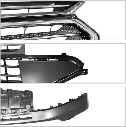 MGWILL Front Bumper Cover Kit Compatible with 2018 2019 2020 2021 Chevy Traverse L LS LT RS Premier 3.6L W/Upper Grille Lower Grill & Fog Lights - Full Body Set in Kuwait