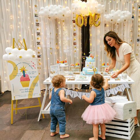 Snughome 45.7" Gold Easel Stand for Sign, Heavy Duty Metal Display Easel with Drawstring Bag, 4-Tier Adjustable Height Art Easel for Wedding Signs, Painting, Posters & Mirrors in Kuwait