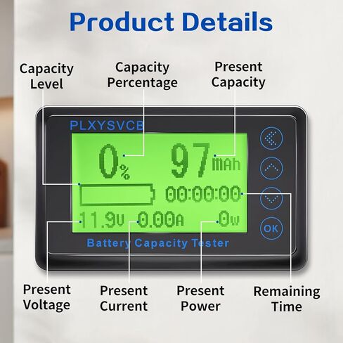شاشة بطارية 500 أمبير مع تحويلة، شاشة LCD خلفية RV، إنذار قابل للبرمجة بجهد عالي ومنخفض، شاشة بطارية 10 فولت - 120 فولت لدراجة نارية RV وعربة الغولف والشاحنات والقوارب ولوحة شمسية in Kuwait