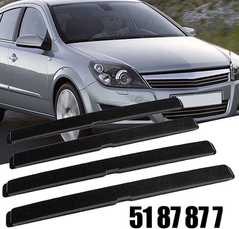 4 Piece Roof Rail Cover for Opel Astra H Black Plastic Fit Front and Rear Direct Replacement for Model 51 87 877/51 87 878 in Kuwait