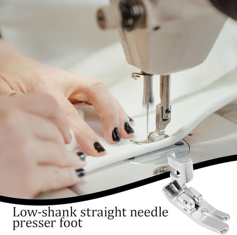 4-Pack 10mm (0.4" Wide) Low Shank Straight Stitch Presser Foot,Compatible with Singer Brother Janome Juki Babylock Elna Kenmore White Necchi Simplicity and More Sewing Machines in Kuwait