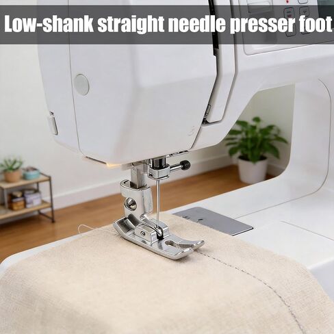 4-Pack 10mm (0.4" Wide) Low Shank Straight Stitch Presser Foot,Compatible with Singer Brother Janome Juki Babylock Elna Kenmore White Necchi Simplicity and More Sewing Machines in Kuwait
