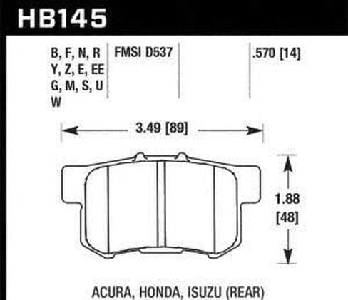 وسادة فرامل قرصية هوك بيرفورمانس HB145F.570 HPS، خلفية in Kuwait