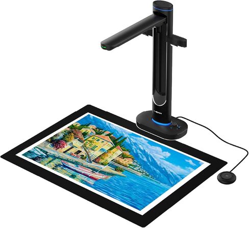 ماسح ضوئي للكتب العلوية VIISAN S48 Duo - تنسيق كبير A2/A3، مزدوج 48 ميجابكسل، 600 نقطة في البوصة مع التعرف الضوئي على الحروف وتحويل النص إلى كلام للأرشفة والتعليم عن بعد in Kuwait