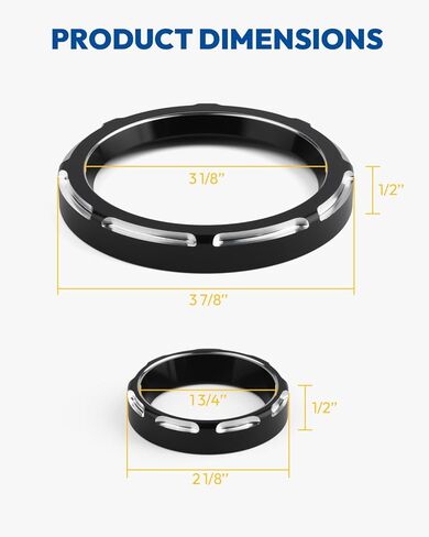 2 "إطارات قياس الانفجار تغطي 4" عداد السرعة مقياس سرعة الدوران يغطي الحواف مجموعة حلقة مناسبة لدراجة Harley Davidson Touring Road Glide Street Glide Electra Glide Trike 1996-2013 (6 قطع) in Kuwait