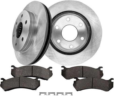 PM Auto Set of 6 Front 305mm Brake Disc Rotors-Ceramic Brake Pad Kit Replacement For 2004 2005 Chevrolet Express 2500 in Kuwait