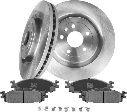 PM Auto Set of 6 Front 352mm Brake Disc Rotors-Ceramic Brake Pad Kit Replacement For 2013-2019 Ford Flex Front D1508 8715 in Kuwait