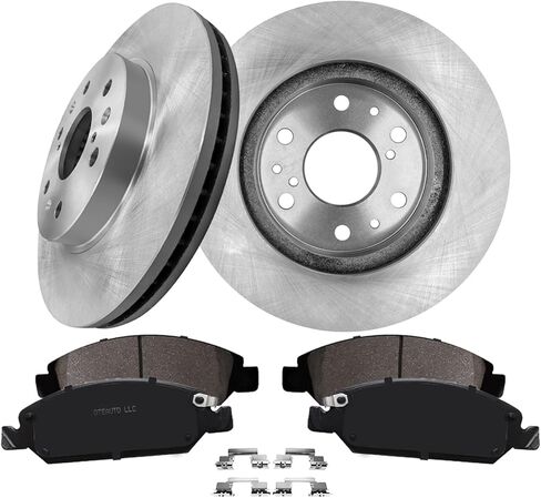 PM Auto Set of 6 Front 330mm Brake Disc Rotors-Ceramic Brake Pad Kit Replacement For 2014 GMC Savana 1500 in Kuwait