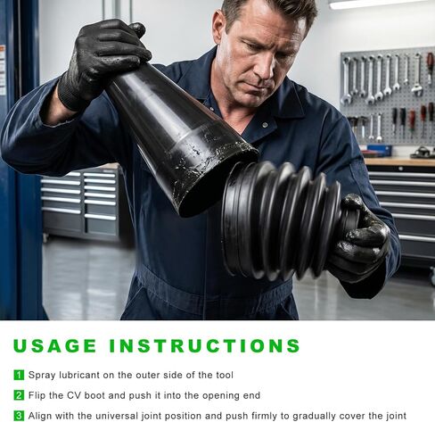 CV Boot Installation Cone Tool, Smooth Stretch Auto Axle Boot Installer with Large Opening OD 4.3", Professional Car CV Boots Expander Tool for Quick & Accurate Installation in Kuwait