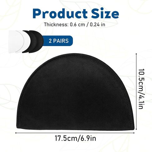 2 Pairs Washable Shoulder Pads for Women and Men, Soft Thin Set-in Sewing Sponge Pads, Shoulder Enhancer for Suit Blazer Coat Jacket Dress in Kuwait