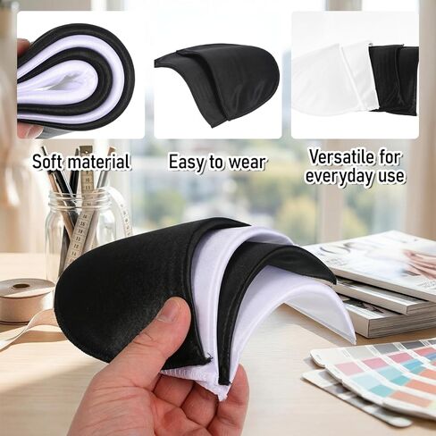 2 Pairs Washable Shoulder Pads for Women and Men, Soft Thin Set-in Sewing Sponge Pads, Shoulder Enhancer for Suit Blazer Coat Jacket Dress in Kuwait