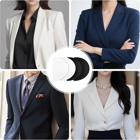 2 Pairs Washable Shoulder Pads for Women and Men, Soft Thin Set-in Sewing Sponge Pads, Shoulder Enhancer for Suit Blazer Coat Jacket Dress in Kuwait