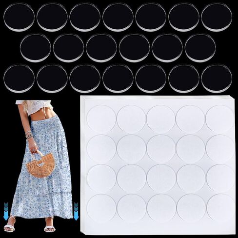 NBEADS 20 Pcs Hem Weights for Dress, Dress Weights for Women Hem with 100 Pcs Double-Sided Adhesive Acrylic Sticker Acrylic Garment Weight for Wind Skirt, Invisible Multi-use in Kuwait