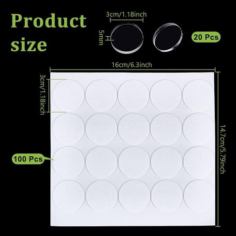 NBEADS 20 Pcs Hem Weights for Dress, Dress Weights for Women Hem with 100 Pcs Double-Sided Adhesive Acrylic Sticker Acrylic Garment Weight for Wind Skirt, Invisible Multi-use in Kuwait