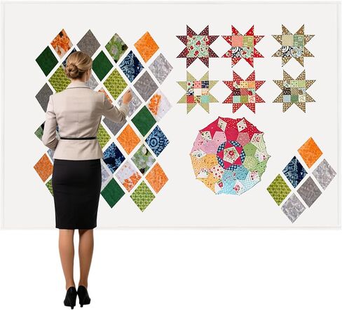 1PCS 107.8 * 61 inch Quilt Design Wall Large Quilt Wall Fabric with Edge Banding for Quilting Sewing Supplies Craft Display,White in Kuwait