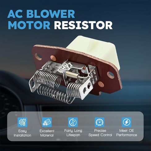 HVAC Blower Motor Resistor with Wire Harness Compatible with Ford F250 350 Super Duty 1999-2007 E-150 250 350 450 1997-2014 Excursion 2000-2005 Econoline 1999-2014 Relpace 4C2Z19A706AA in Kuwait