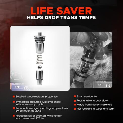 6L80 6L90 8L90 Sure Cool System Kit STL010 With Bypass Gasket Compatible with GM Cadillac Chevy GMC (2014+), Replaces 8L90 8L80 8L90E 10L90 Thermostat Bypass Kit Enhances Transmission Cooling in Kuwait