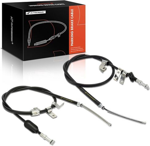 A-Premium 2-PC Set Rear Driver and Passenger Side Parking Brake Cable Assembly Compatible with Subaru Models - Impreza 2005-2007 in Kuwait