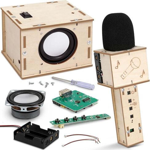 Stem Projects Karaoke Machine Toys for Boys Age 8-12 12-14 Science Kit Building Own Bluetooth Speaker & Microphone DIY Electronics Kit for Kids Kid 9-12 Boy Toys Birthday Gift 8 9 10 11 13 Teen Girl in Kuwait