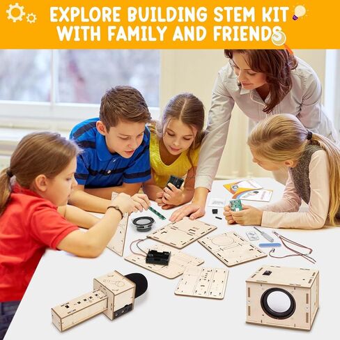Stem Projects Karaoke Machine Toys for Boys Age 8-12 12-14 Science Kit Building Own Bluetooth Speaker & Microphone DIY Electronics Kit for Kids Kid 9-12 Boy Toys Birthday Gift 8 9 10 11 13 Teen Girl in Kuwait