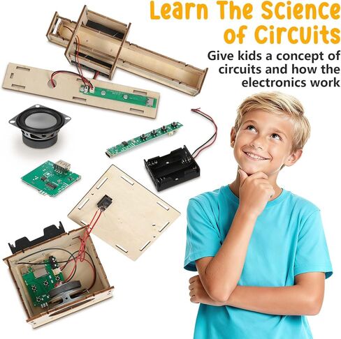 Stem Projects Karaoke Machine Toys for Boys Age 8-12 12-14 Science Kit Building Own Bluetooth Speaker & Microphone DIY Electronics Kit for Kids Kid 9-12 Boy Toys Birthday Gift 8 9 10 11 13 Teen Girl in Kuwait