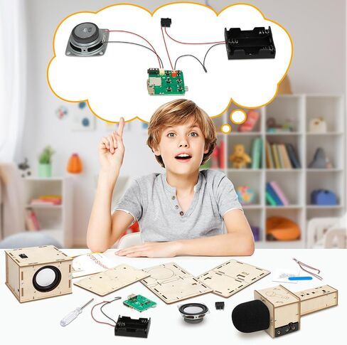 Stem Projects Karaoke Machine Toys for Boys Age 8-12 12-14 Science Kit Building Own Bluetooth Speaker & Microphone DIY Electronics Kit for Kids Kid 9-12 Boy Toys Birthday Gift 8 9 10 11 13 Teen Girl in Kuwait