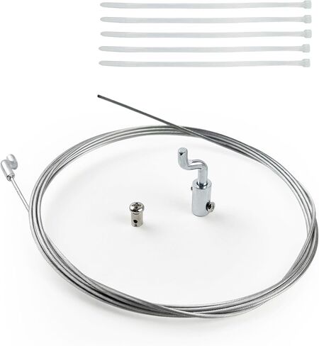 YAMAKATO 1/16 Universal Lawn Mower Throttle Cable Repair Kit with Adjustable Z-Bend Cable End for Brush Cutter Mini Bike Go Kart DIY Lawnmower Cable (1.5mm * 2.5M) in Kuwait